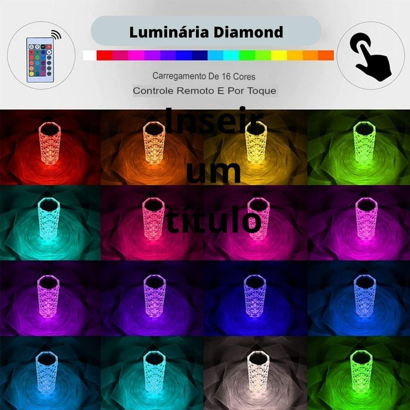 Luminária Diamond - 16 Cores Zafen™