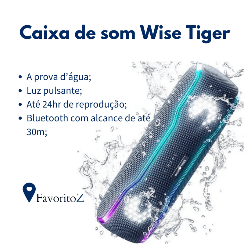 Caixa de Som Bluetooth - Wise Tiger